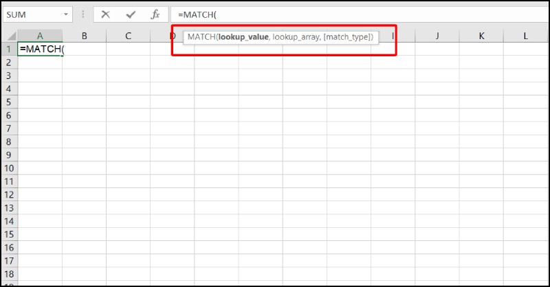 Công thức hàm MATCH