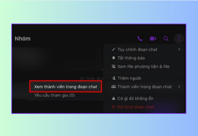 Mở mục xem thành viên trong đoạn chat Messenger trên PC