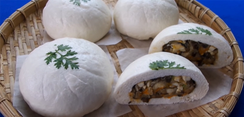 Bánh bao đã được hấp chín