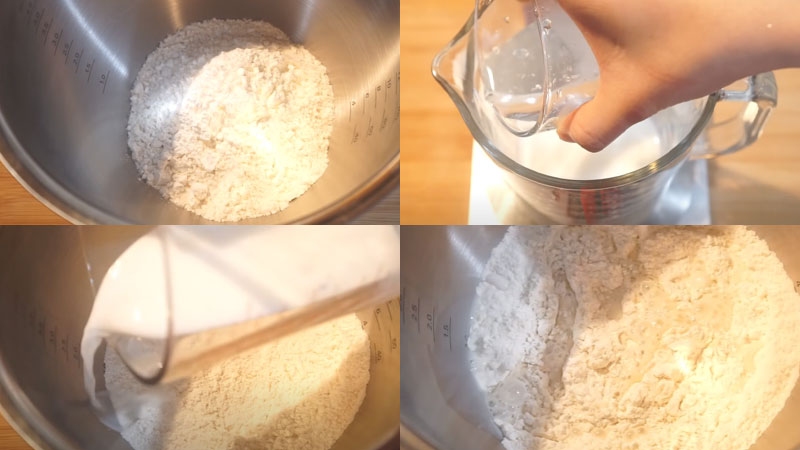 Trộn và ủ bột làm bánh bao