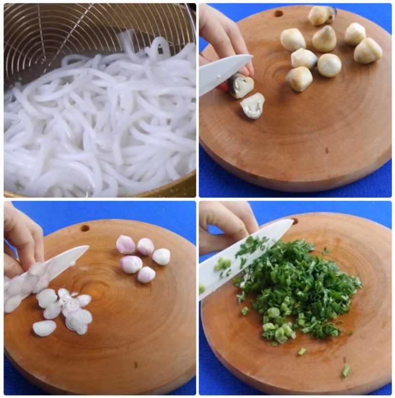 sơ chế các nguyên liệu khác