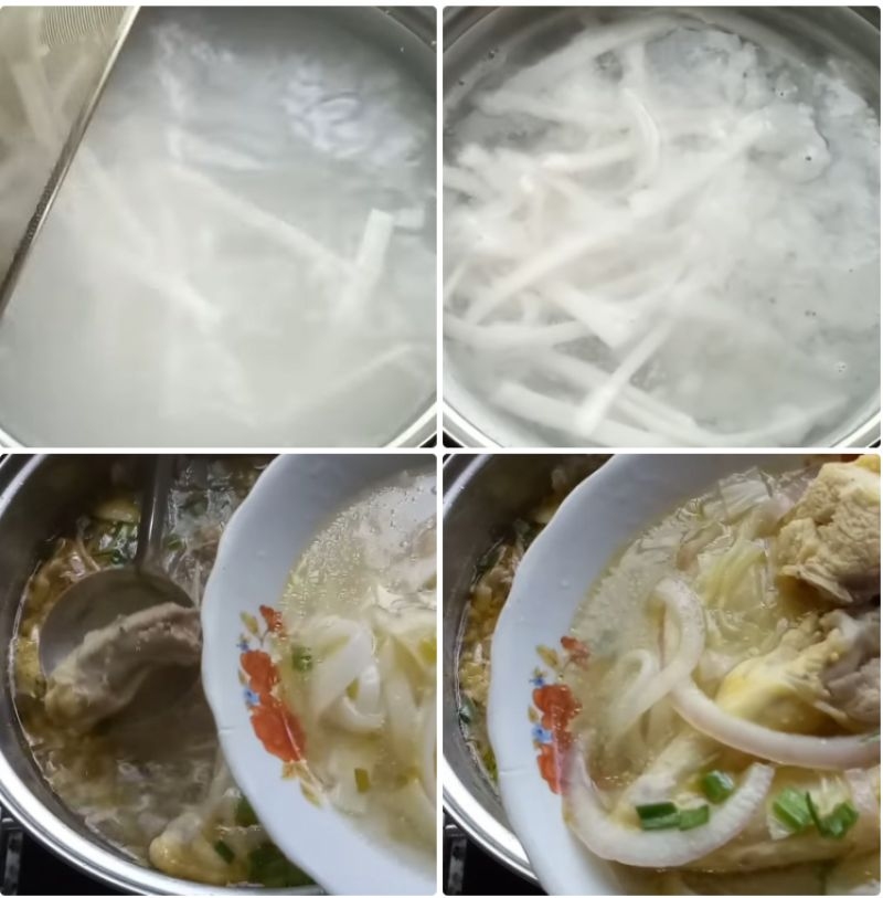 chan nước dùng vào bánh canh đã trụng