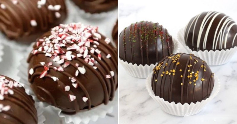 Thành phẩm bánh Chocolate Bomb cho lễ Giáng Sinh