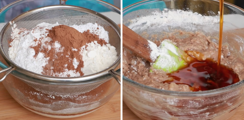 Ray bột và trộn bột làm bánh Christmas Fruit