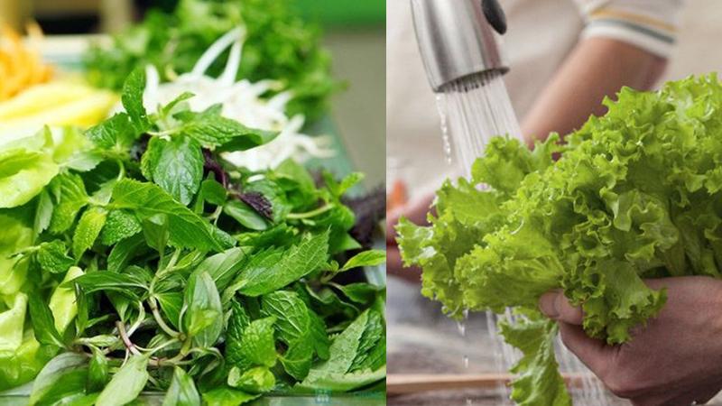 Tiến hành rửa sạch và sơ chế rau củ