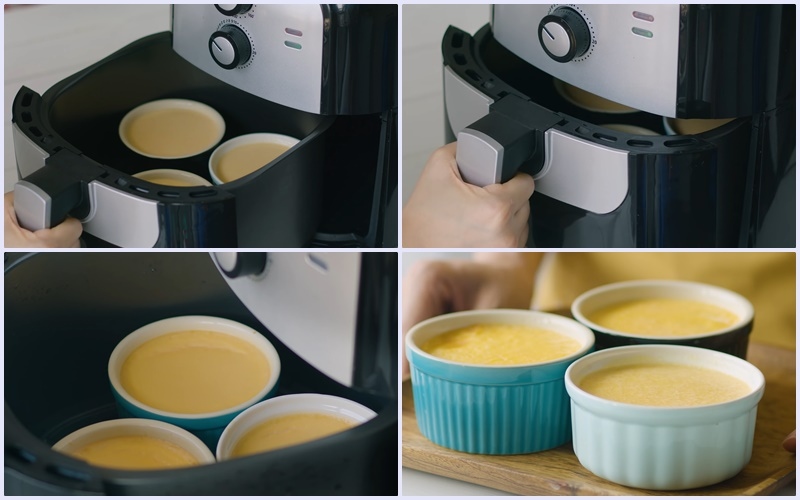 Nướng bánh flan với nồi chiên không dầu