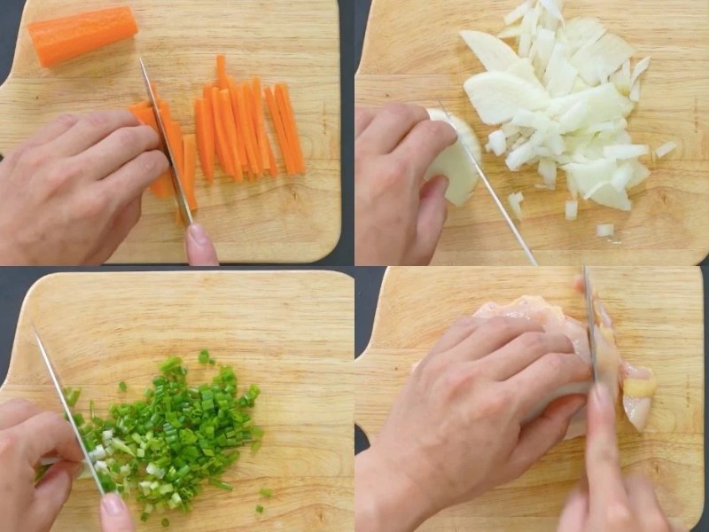 Cắt nhỏ và thái lát rau củ