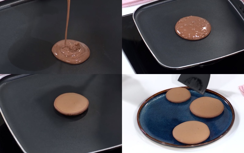 Chiên bánh Pancake trên chảo chống dính