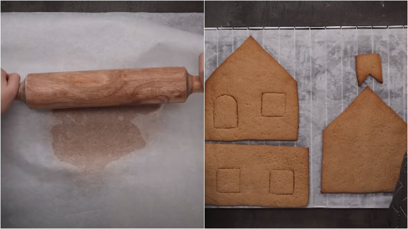 Cán bột, cắt hình và nướng bánh