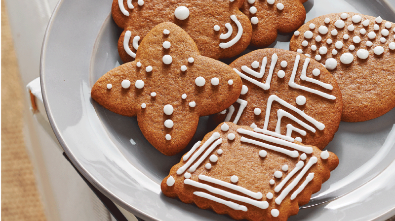 Thành phẩm bánh quy gừng không trứng đẹp mắt
