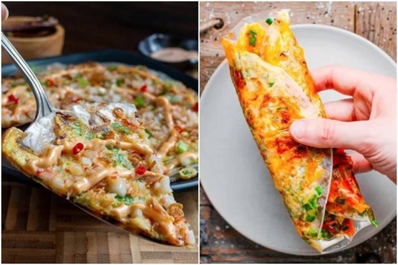 Bánh tráng nướng bằng chảo chống chín giòn ngon