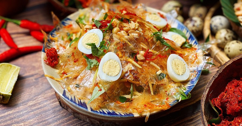 cách làm bánh tráng trộn tại nhà