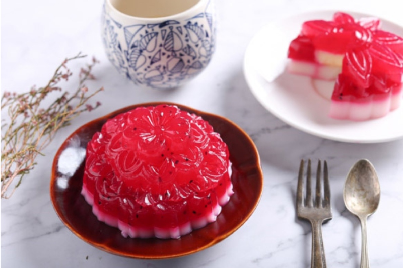 Bánh Trung thu rau câu sting, lớp rau câu mát lạnh
