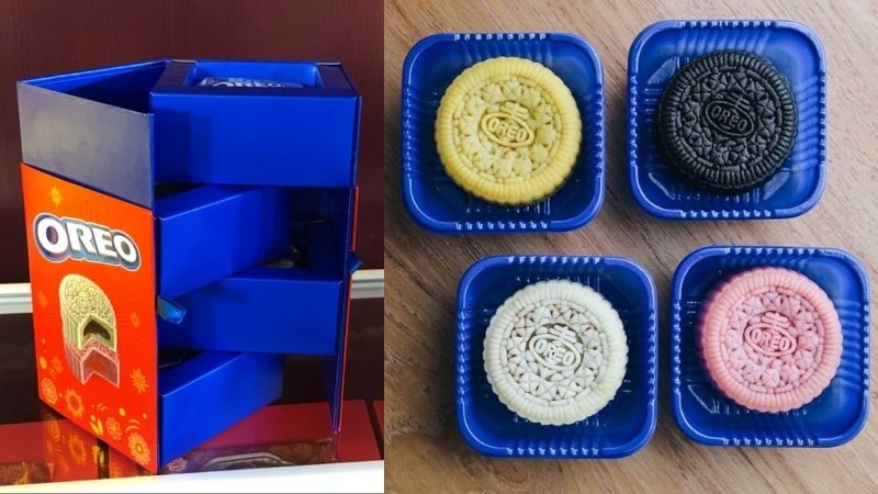 Bánh Trung thu Oreo hiện đại với vỏ bánh quy giòn, nhân kem độc đáo