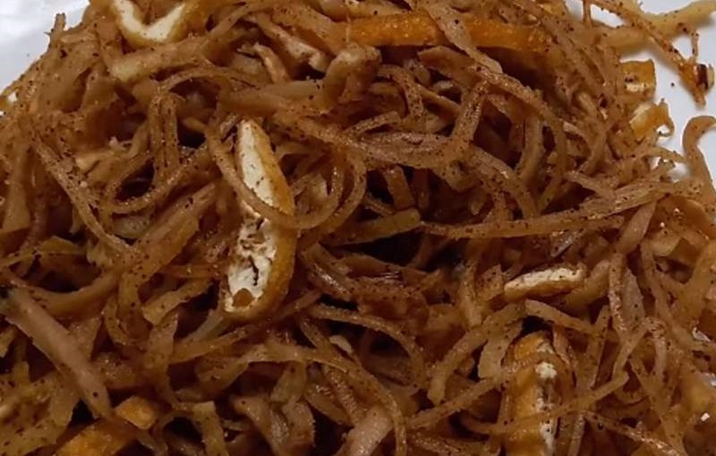 Thành phẩm món bì chay từ rau củ hấp dẫn
