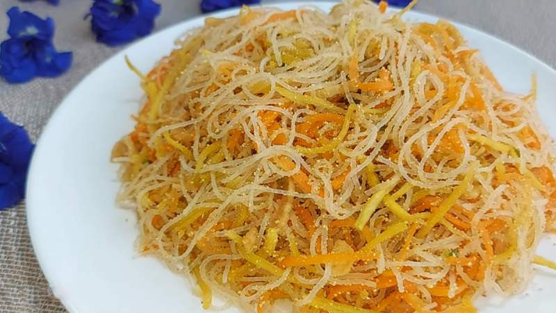 Thành phẩm bì chay từ bún tàu thơm ngon