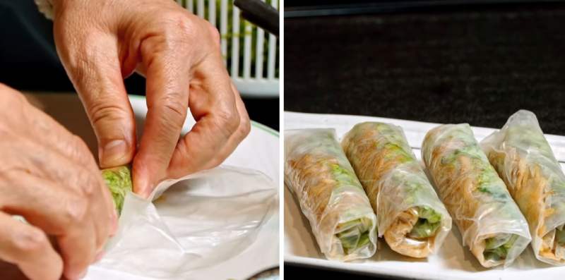  Trộn nhân và cuốn bì