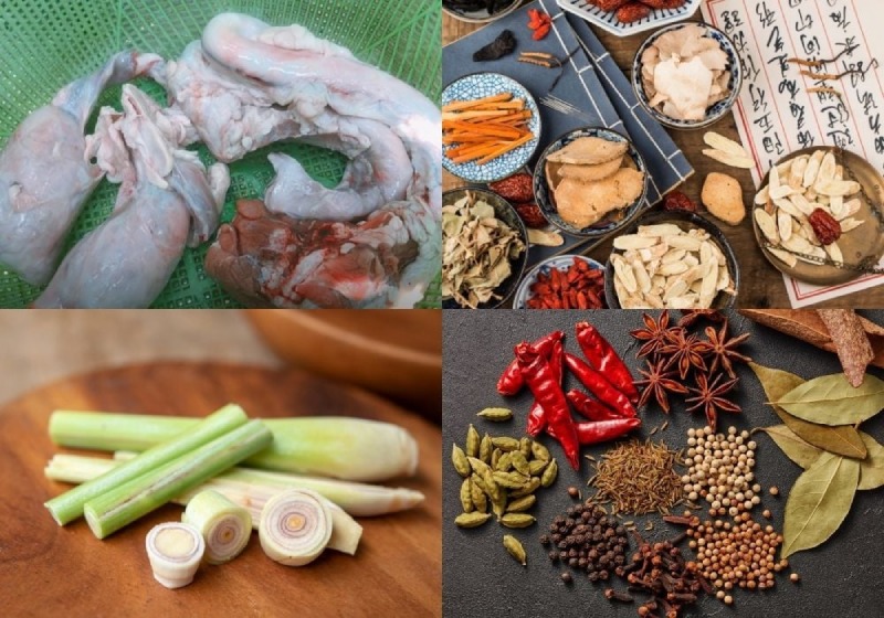 sơ chế các nguyên liệu phụ