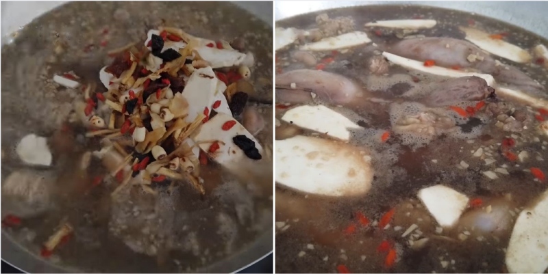 hầm bím bò với lửa nhỏ đến khi mềm