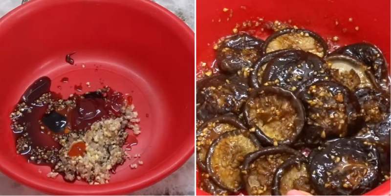 Tiến hành ướp nấm đông cô