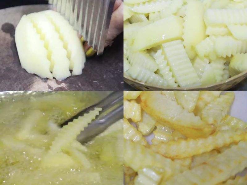 Sơ chế khoai tây ăn kèm