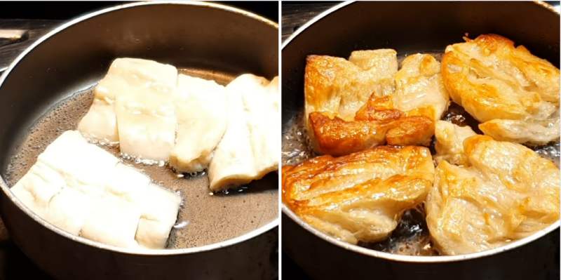 Chế biến chiên giòn mì căn