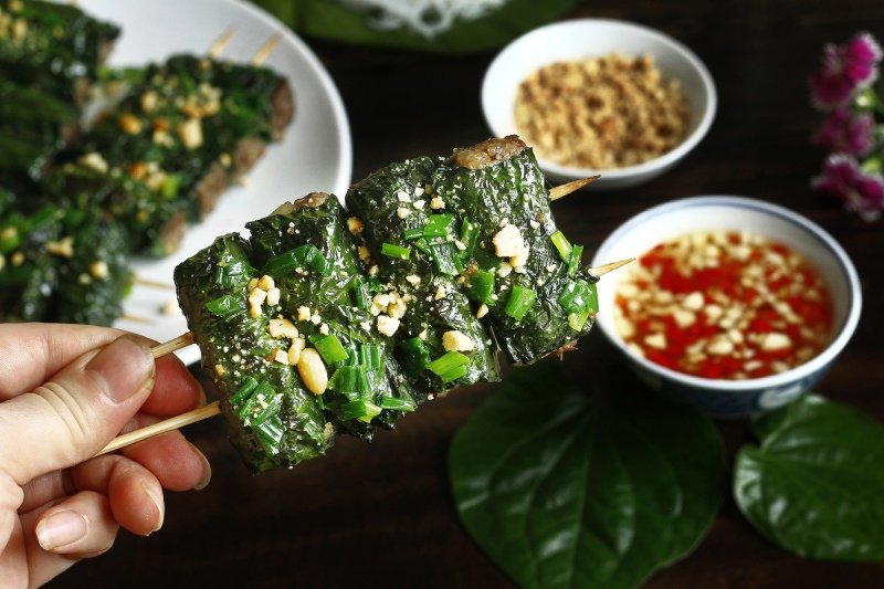 Xiên bò lá lốt