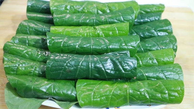Bò lá lốt được cuốn đẹp mắt