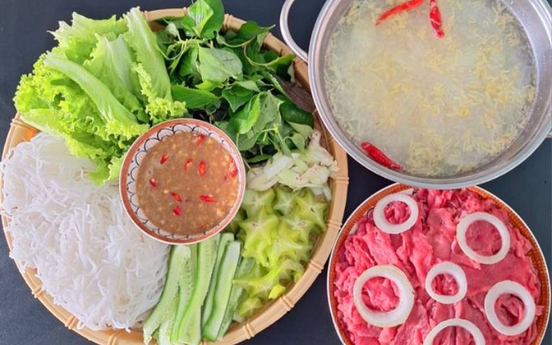 Bí quyết khi làm món bò nhúng mẻ cuốn bánh tráng