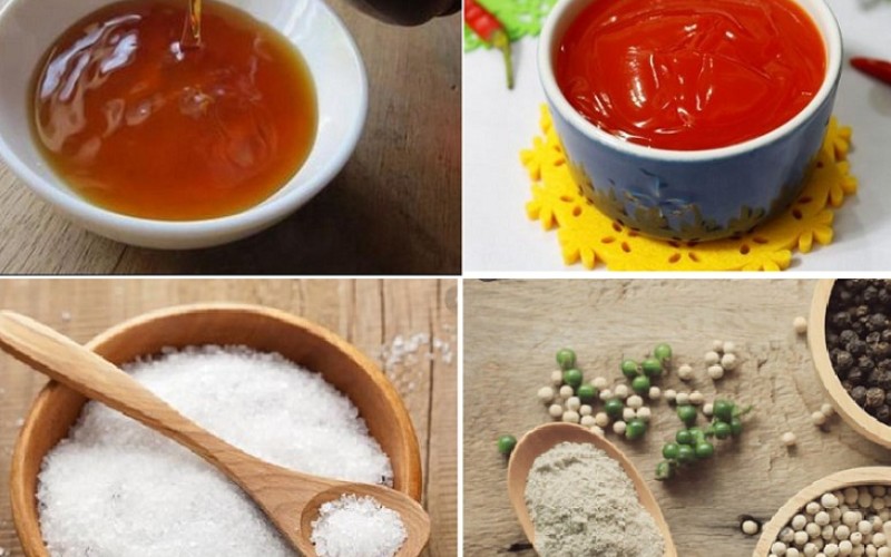 Công đoạn pha chế sốt nước mắm