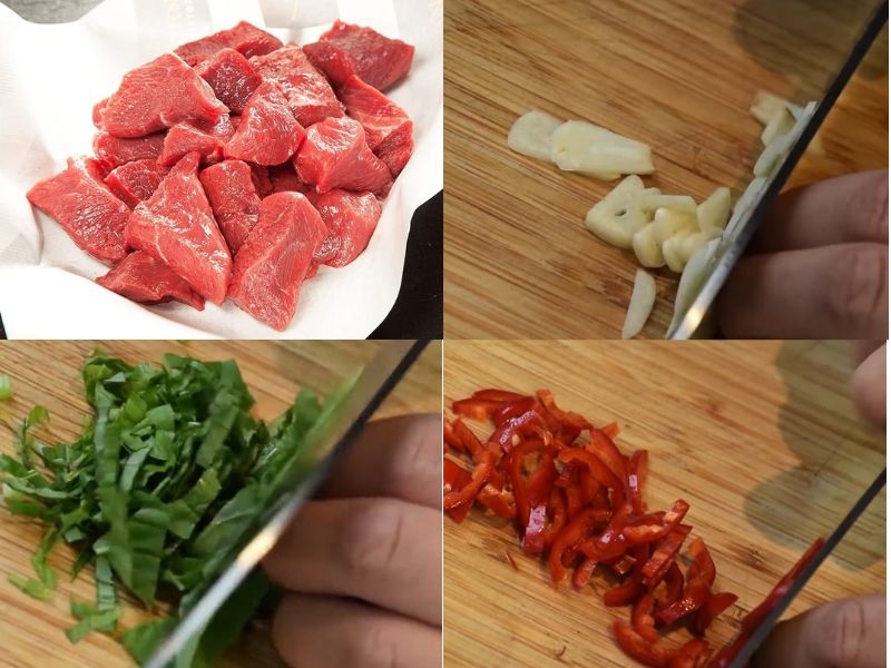 làm sạch các nguyên liệu