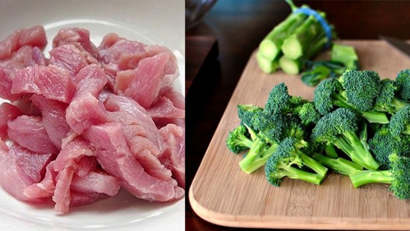 Sơ chế nguyên liệu làm bông cải xào thịt bò