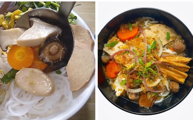 Món bún mắm chay mang hương vị đậm đà, thơm ngon