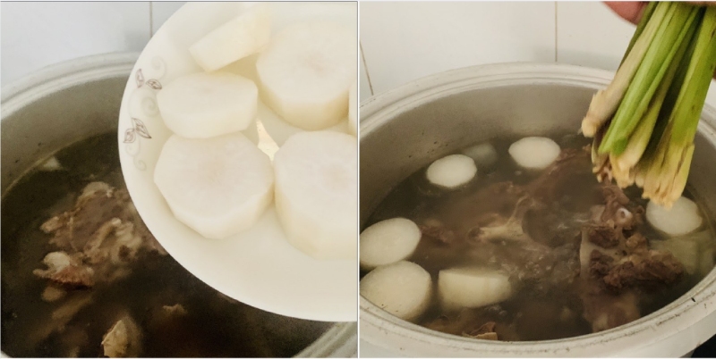 hầm xương bò cho mềm và ngọt nước