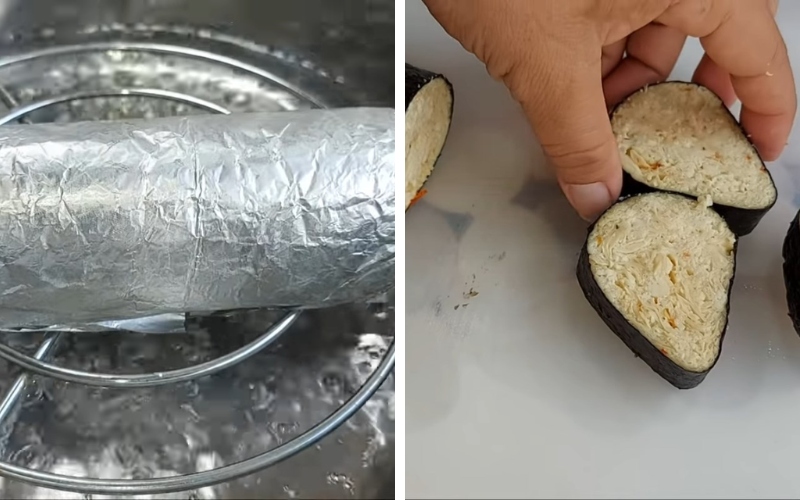 hấp cách thủy cá thu chay