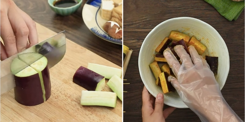 sơ chế cà tím