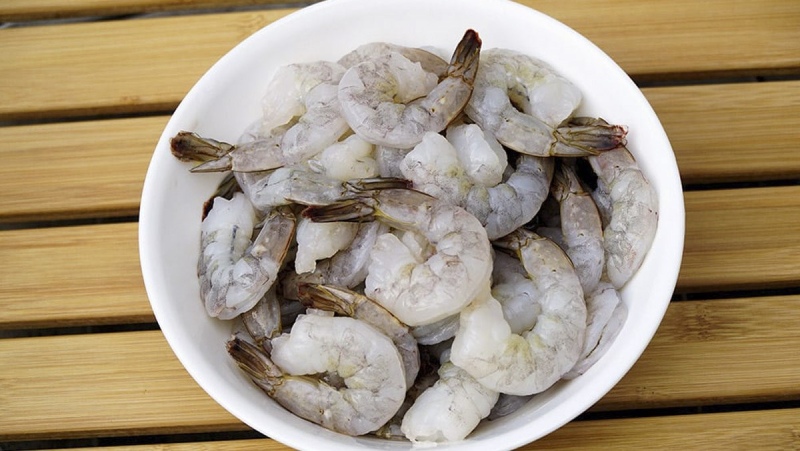 Tôm được lột vỏ sạch sẽ