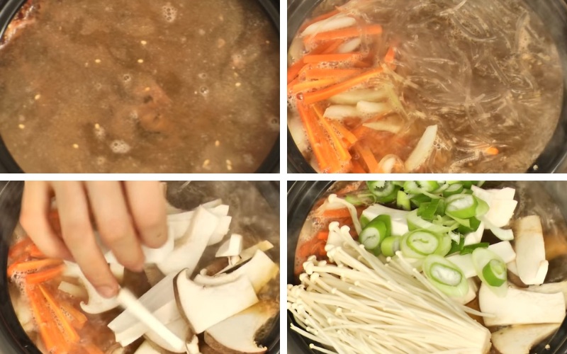 Hướng dẫn công đoạn nấu canh bò