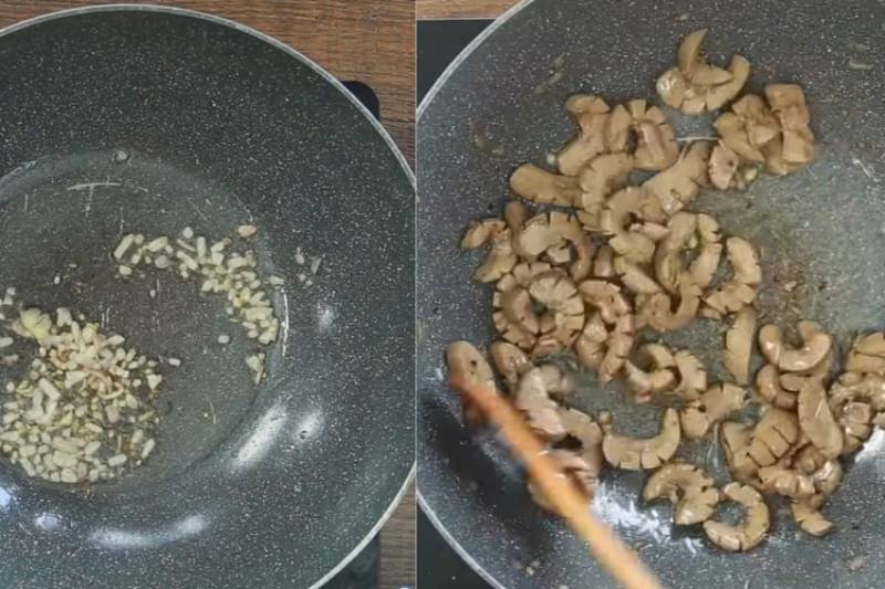 Tiến hành xào sơ cật heo