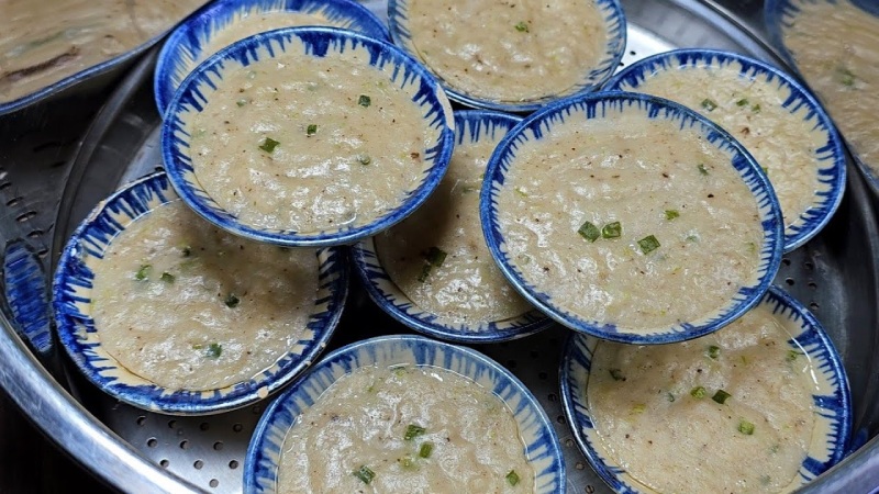 hấp cho đến khi chả chín và đông lại