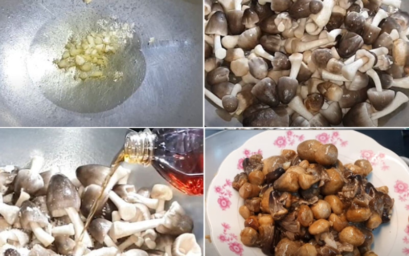Tiến hành xào nguyên liệu