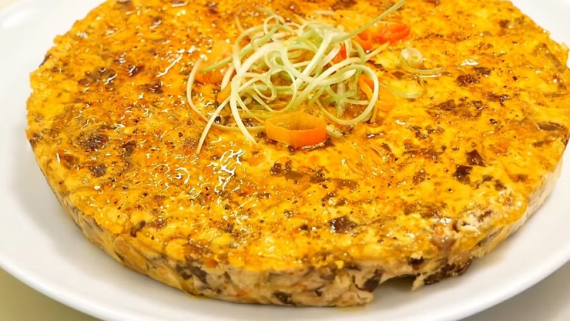 Món chả hấp chay củ cải muối hấp dẫn, thơm ngon,