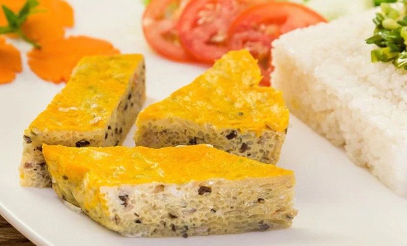 Thành phẩm chả hấp bằng cơm nguội rất hấp dẫn