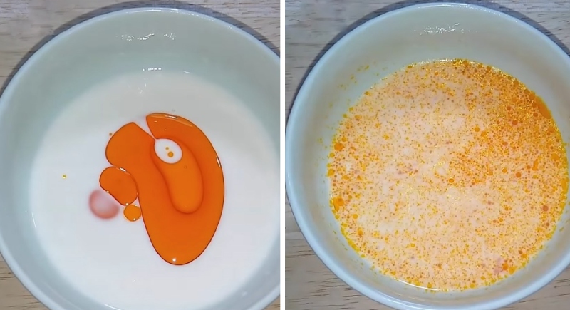 Pha hỗn hợp phết lên chả