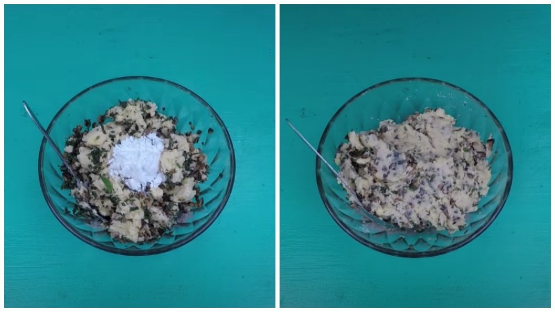 Trộn hỗn hợp chả