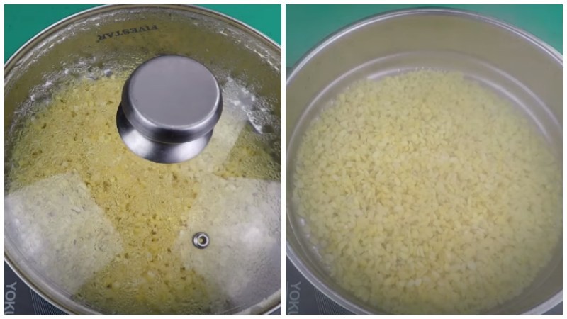 Công doạn hấp chín đậu xanh