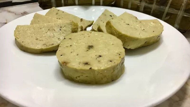 Thảnh phẩm chả lụa từ tàu hũ ky dai mềm