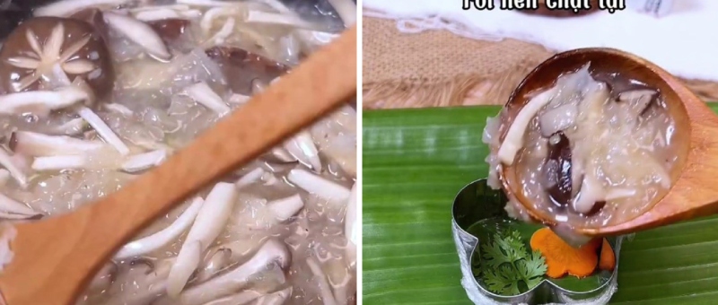 làm lạnh chả nấm rau câu