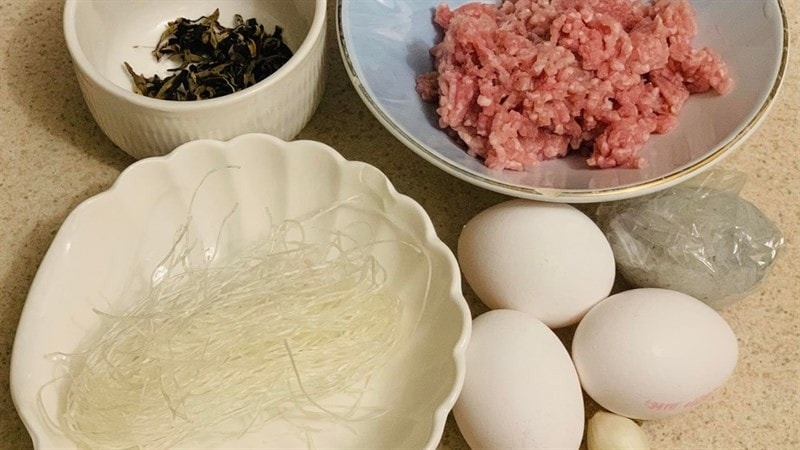 Các nguyên liệu làm chả thịt heo