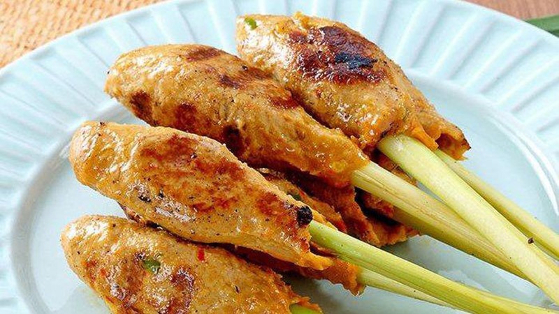 Thành phẩm Chả ức gà bọc sả